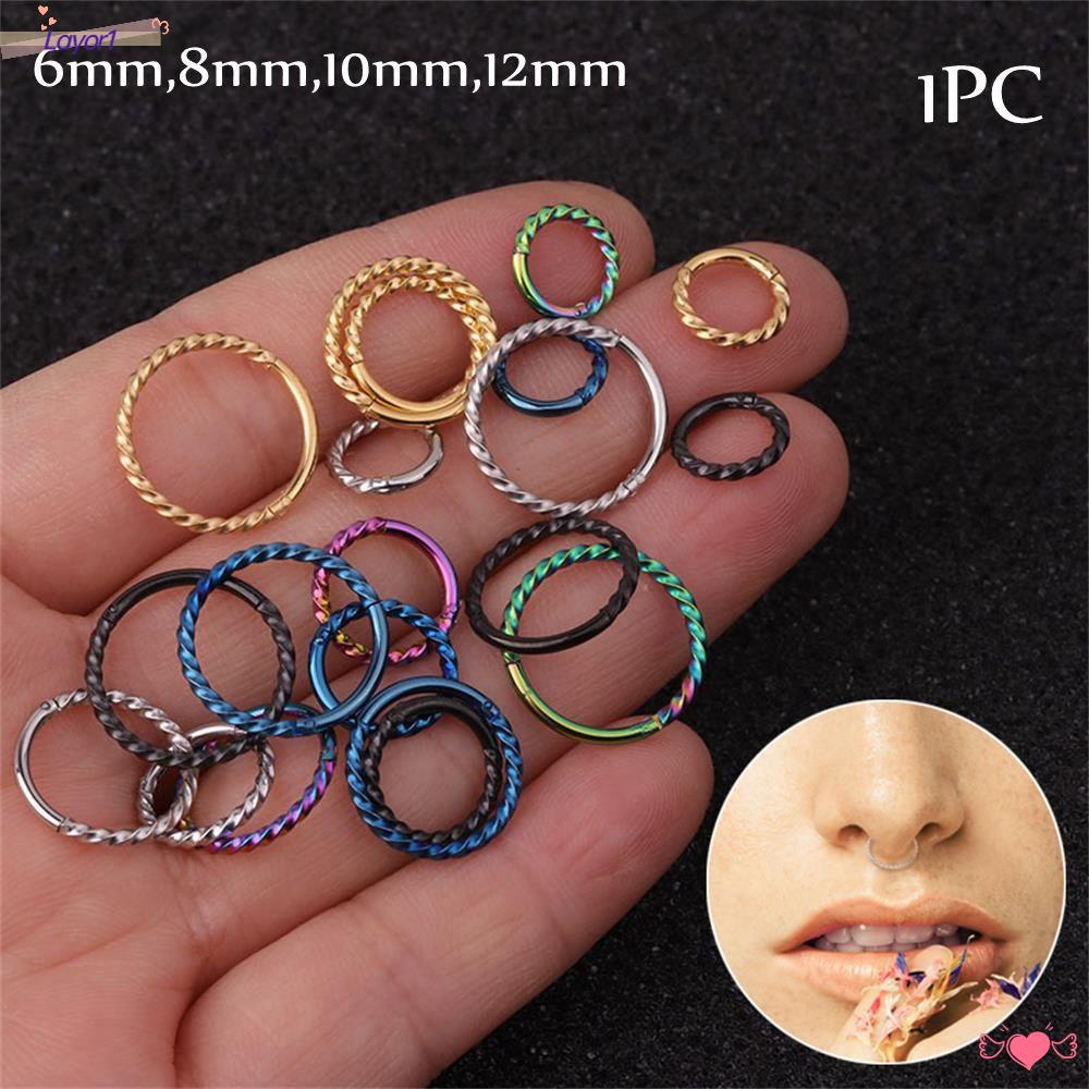 1 Khuyên Xỏ Mũi / Tai / Môi Dạng Xoắn Thời Trang