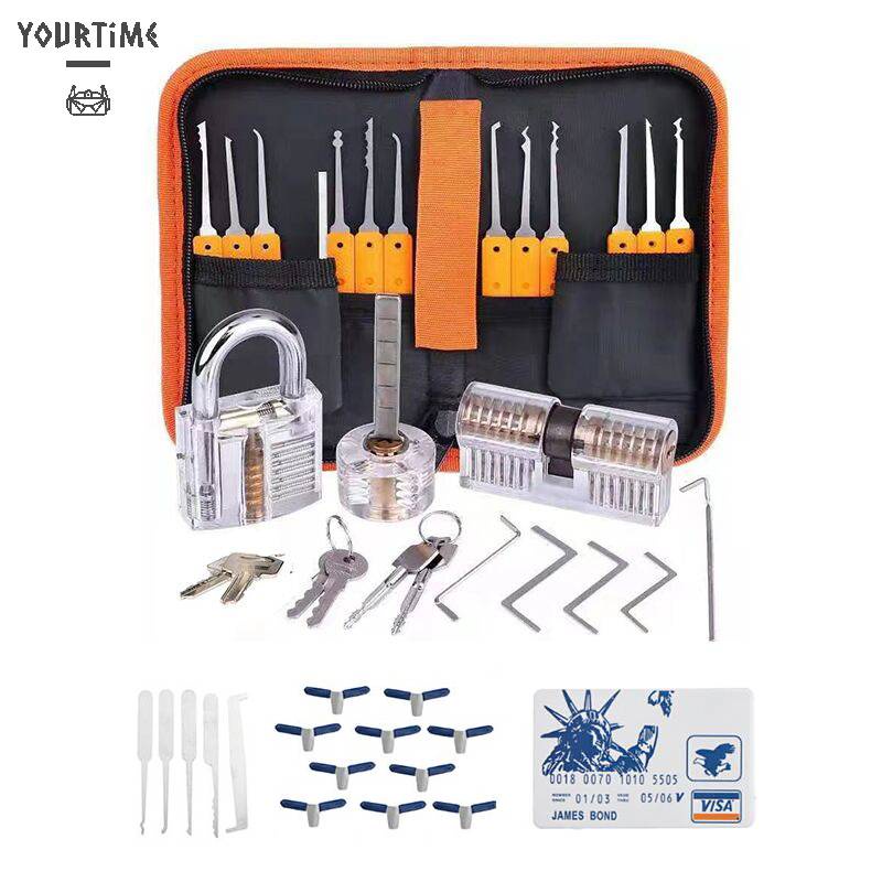 Bộ 42 Chìa Khóa Gãy Tự Động Với 3 Khóa Trong Suốt Nhỏ Gọn Dành Cho Người Mới Bắt Đầu