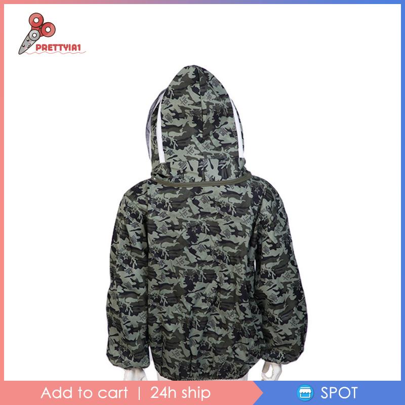 [Prettyia1] Set Áo Khoác Và Mũ Nuôi Ong Cao Cấp Kèm Túi Đựng