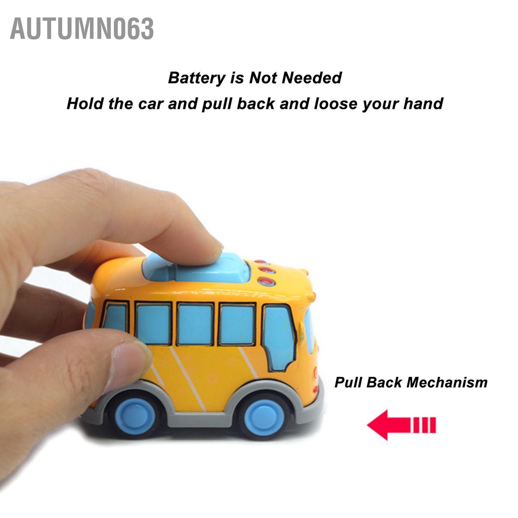 Autumn063 6 Chiếc Xe Ô Tô Mô Hình Kéo Lại Thiết Kế Các Loại Phong Cách Dễ Thương Sáng Hợp Kim Hoạt Bộ Cho Trẻ Em Họ Học