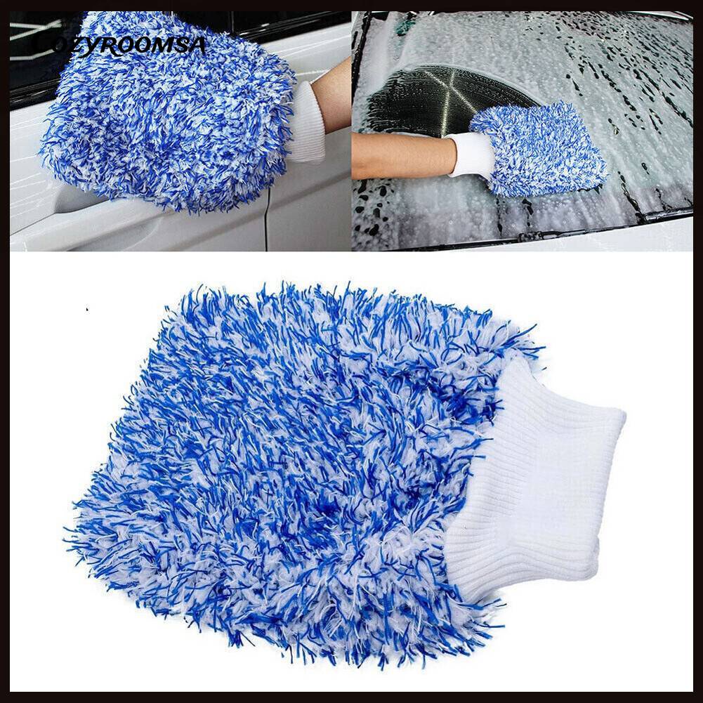 Găng Tay Lông Cừu San Hô Vệ Sinh Xe Ô Tô Tiện Lợi