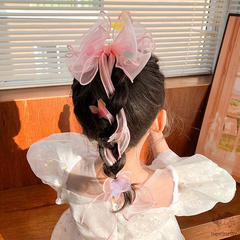 Kẹp Tóc Hình Nơ Bướm Xinh Xắn Phong Cách Hàn Quốc Cho Bé Gái