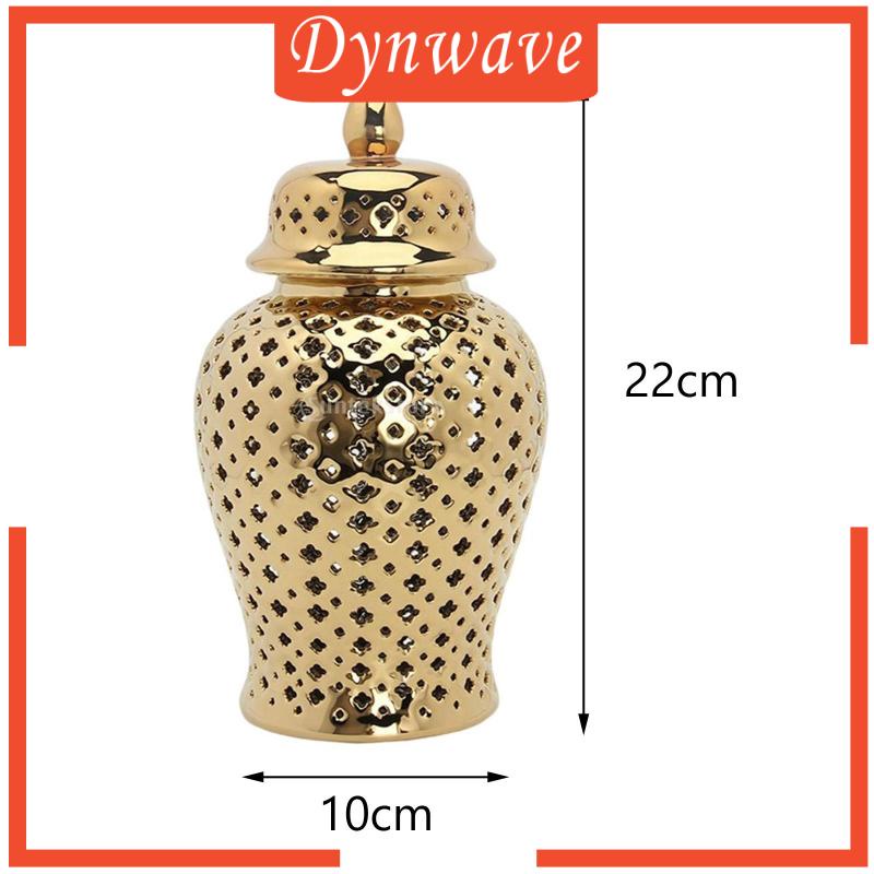 Lọ Gốm Chạm Khắc Tinh Xảo Đựng Gừng Kích Thước 3.9x8.6inch