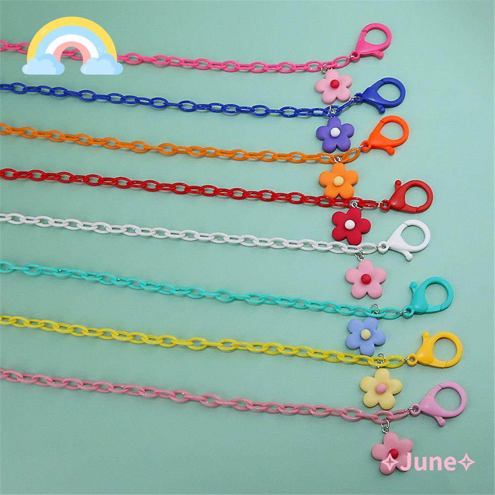 JUNE Dây Đeo Mắt Kính Chống Trượt Họa Tiết Hoa Xinh Xắn