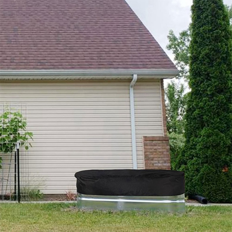 Vỏ Bọc Bể Bơi Hình Oval Bằng Vải Oxford 420D Chống Thấm Nước Kèm Túi Đựng Tiện Dụng