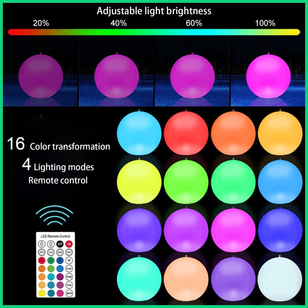 Đèn Năng Lượng Mặt Trời 34cm / 13inch RGB IP68 Chống Thấm Nước Thay Đổi Màu Sắc Độc Đáo