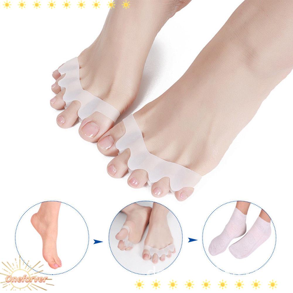 1 Cặp Dụng Cụ Tách Ngón Chân Bằng Silicone Giúp Giảm Đau Hiệu Quả
