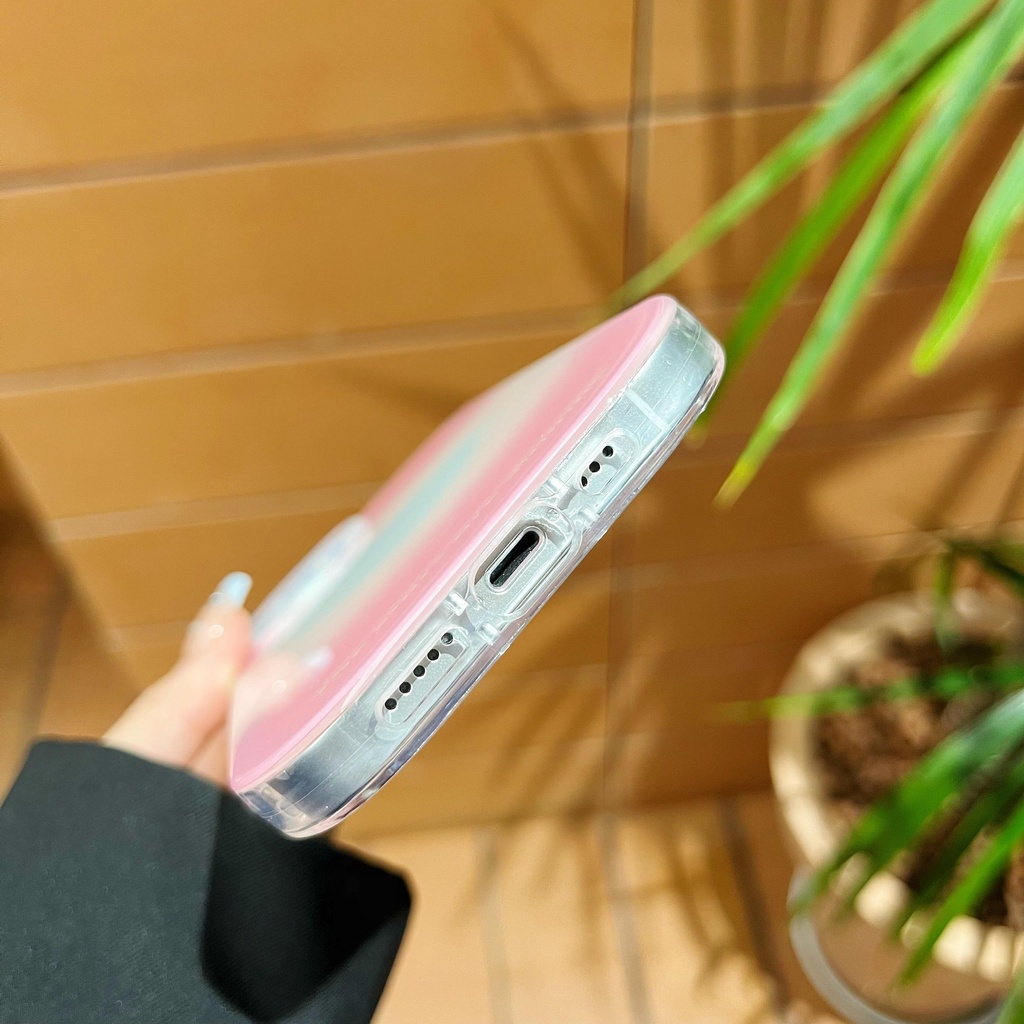 Ốp Điện Thoại Tpu Dẻo Trong Suốt Màu Sắc Ngọt Ngào Đơn Giản Chống Rơi Cho iPhone 14 13 12 11Pro Max