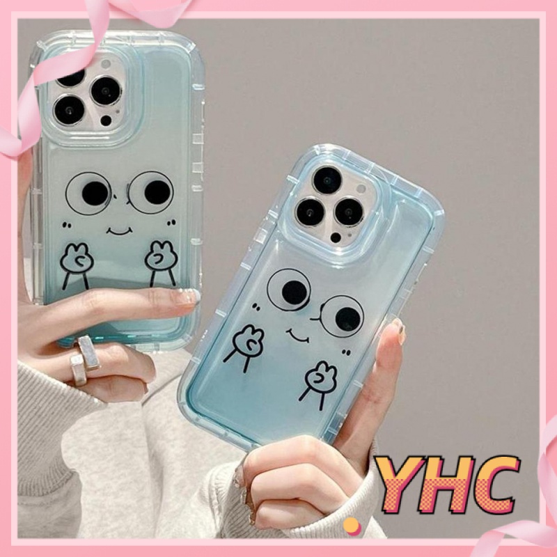 Ốp Lưng iPhone Chống Túi khí biểu cảm nhỏ màu xanh da trời chống chấn động bảo vệ máy ảnh TPU Cho Iphone 6 / 6S / 6splus / se / 7 / 7plus / 8 / 8plus / X / xs / xsmax / 11 / 12 / 13 / 14 / Plus / pro / pro max-742