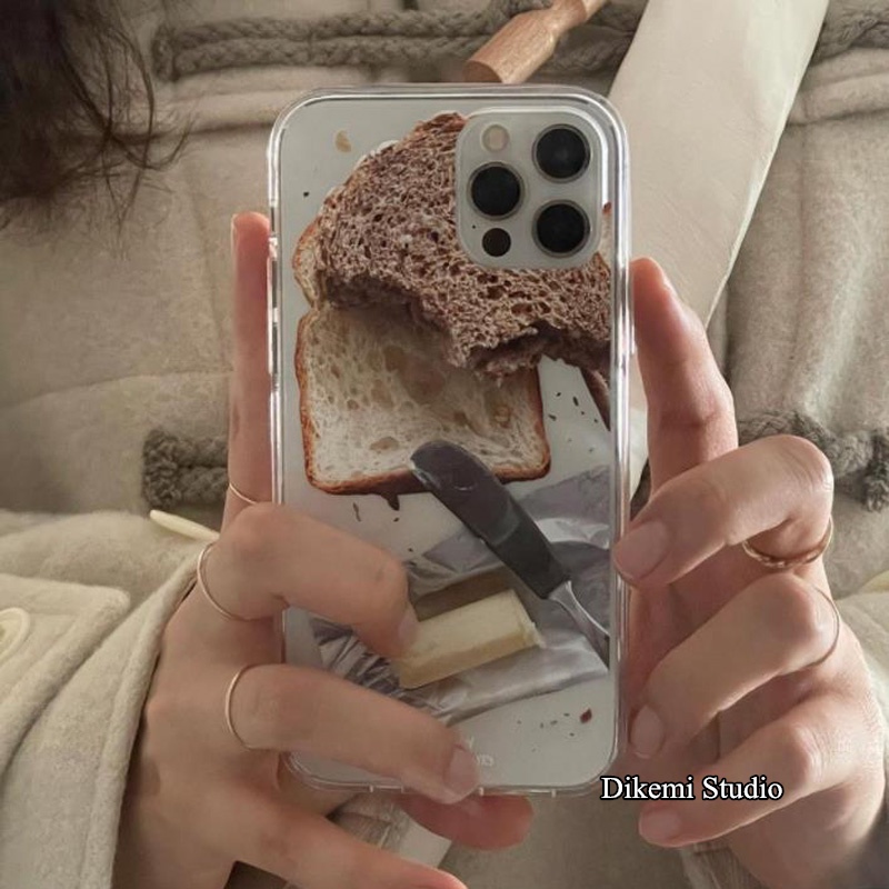 Ốp Điện Thoại silicone Mềm Trong Suốt Hình Bánh Mì Nướng Cho iphone14 / 13promax / 14pro / 13 / 12 / 11 / 14plus