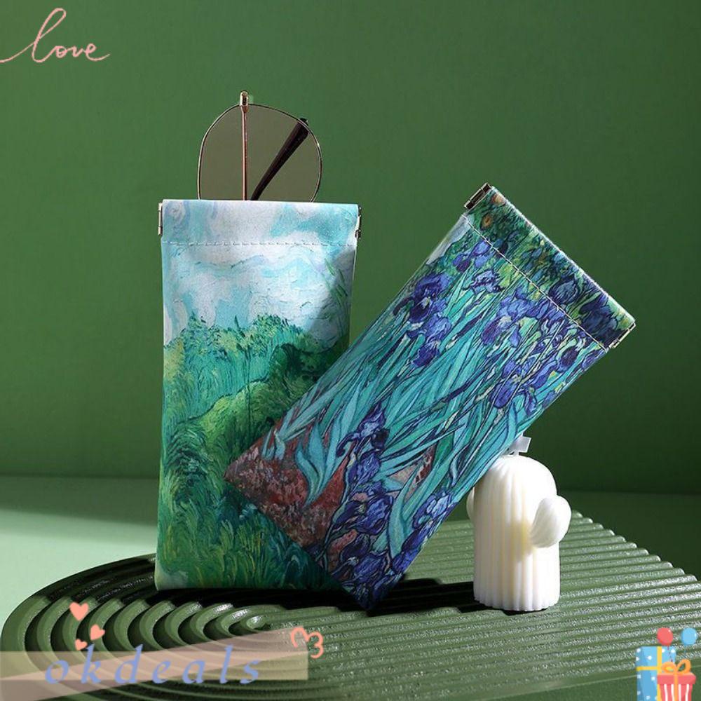 Túi Đựng Mắt Kính Tự Động Đóng In Họa Tiết Hoa Dày Dặn Tiện Dụng Cho Nam Và Nữ