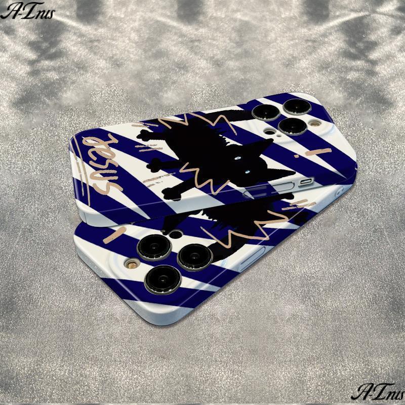 Ốp Điện Thoại Mềm Nền Trắng Xanh Dương Chống Sốc Hình Mèo Đáng Sợ Cho Iphone 12 13 7814pro max 11In