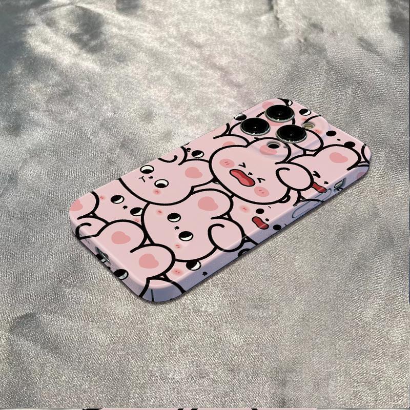 Ốp Điện Thoại Mềm Chống Sốc In Hình Thỏ Hồng Cho Iphone 12 6In 14Pro 13 11 78