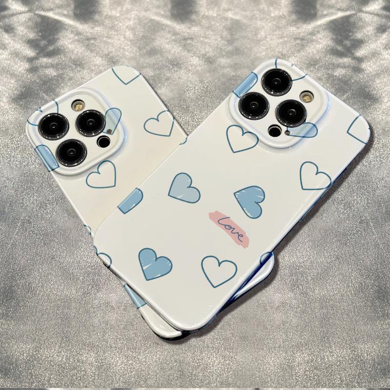 Ốp Điện Thoại Nền Trắng Chống Sốc Màu Xanh Dương 6In13 plus iPhone12 78 14pro IE4U