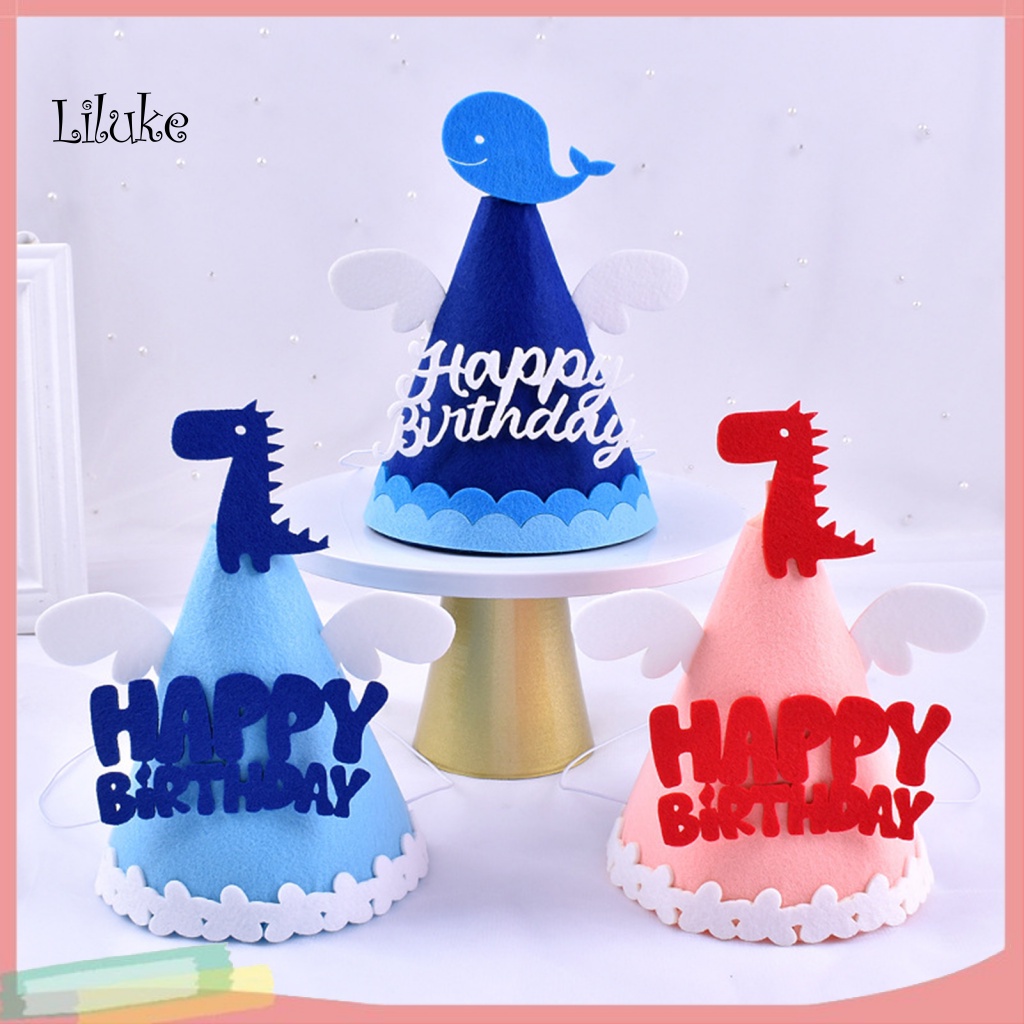 Lk Mũ Sinh Nhật Vui Vẻ Khủng Long Cá Voi Màu Sắc Tươi Sáng Không Biến Dạng Cho Người Lớn Và Trẻ Em