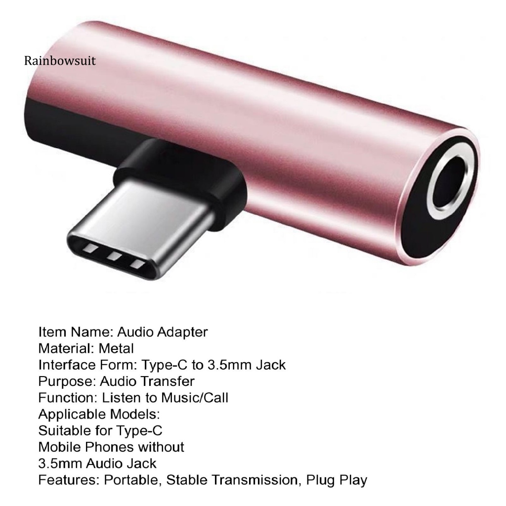 Đầu Chuyển Đổi Âm Thanh Sạc Nhanh Type-C Sang 3.5mm 2 Trong 1