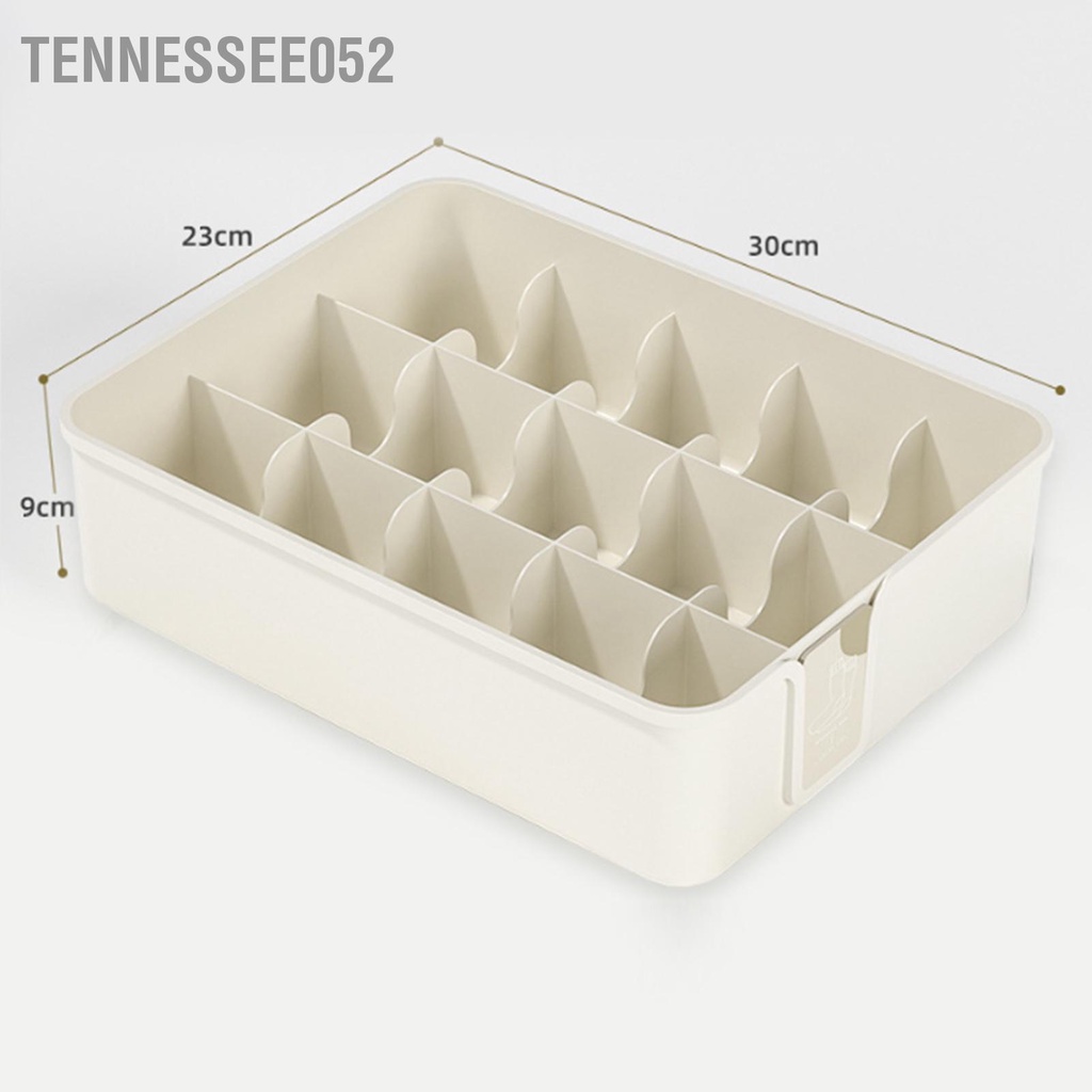 Tennessee052 Sock Đồ Lót Người Tổ Chức Bộ Chia Nhựa 15 Ô Ngăn Kéo Tủ Quần Áo Hộp Bảo Quản Cho Trang Trí Dây Buộc