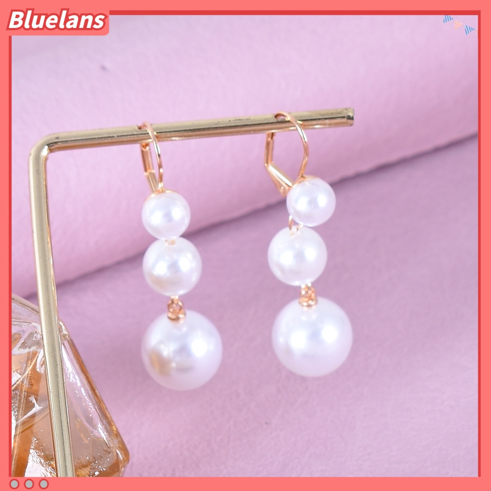 [BLS] Khuyên Tai Tua Rua Dài Đính Ngọc Trai Cổ Điển Hợp Thời Trang Cho Nữ