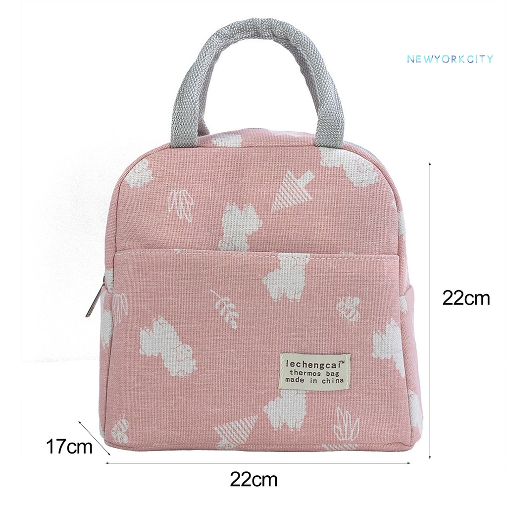Túi Cách Nhiệt Đựng Đồ Ăn Có Khóa Kéo Và Tay Cầm Tiện Dụng