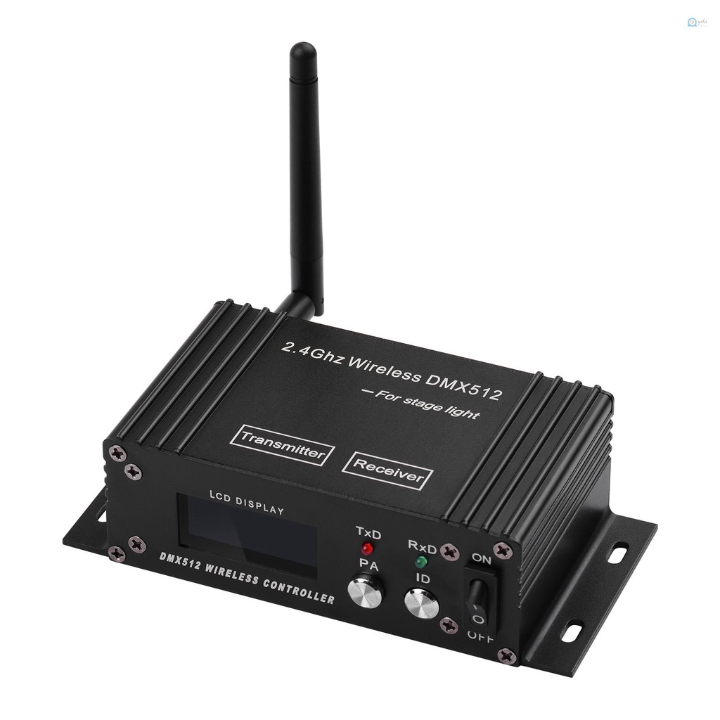 Bộ Điều Khiển Đèn yn73DMX512 Không Dây 2.4G ISM 126 CH LCD Cho Sân Khấu DJ Disco Có Ăng Ten Màu Đen