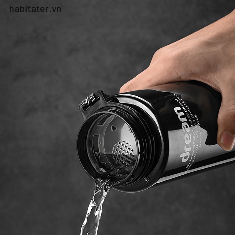 Bình Nước Thể Thao Bằng Nhựa Trong Suốt Chống Tràn Tiện Dụng