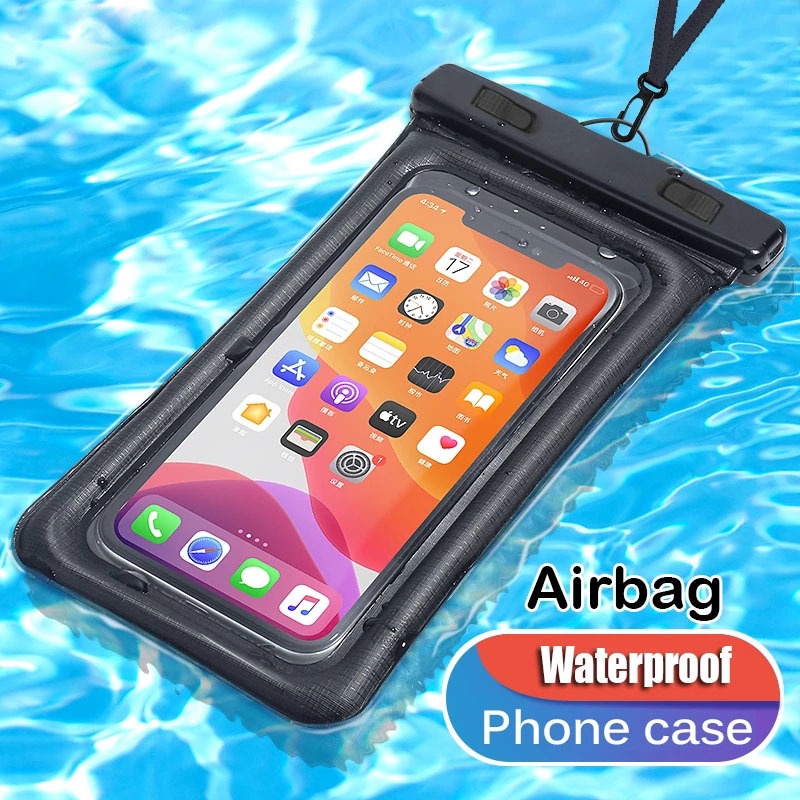 Túi Khí Nổi Bằng PVC Trong Suốt Chống Nước Chống Bụi In Họa Tiết Hoạt Hình Cho Điện Thoại 5.2-6.4 Inch