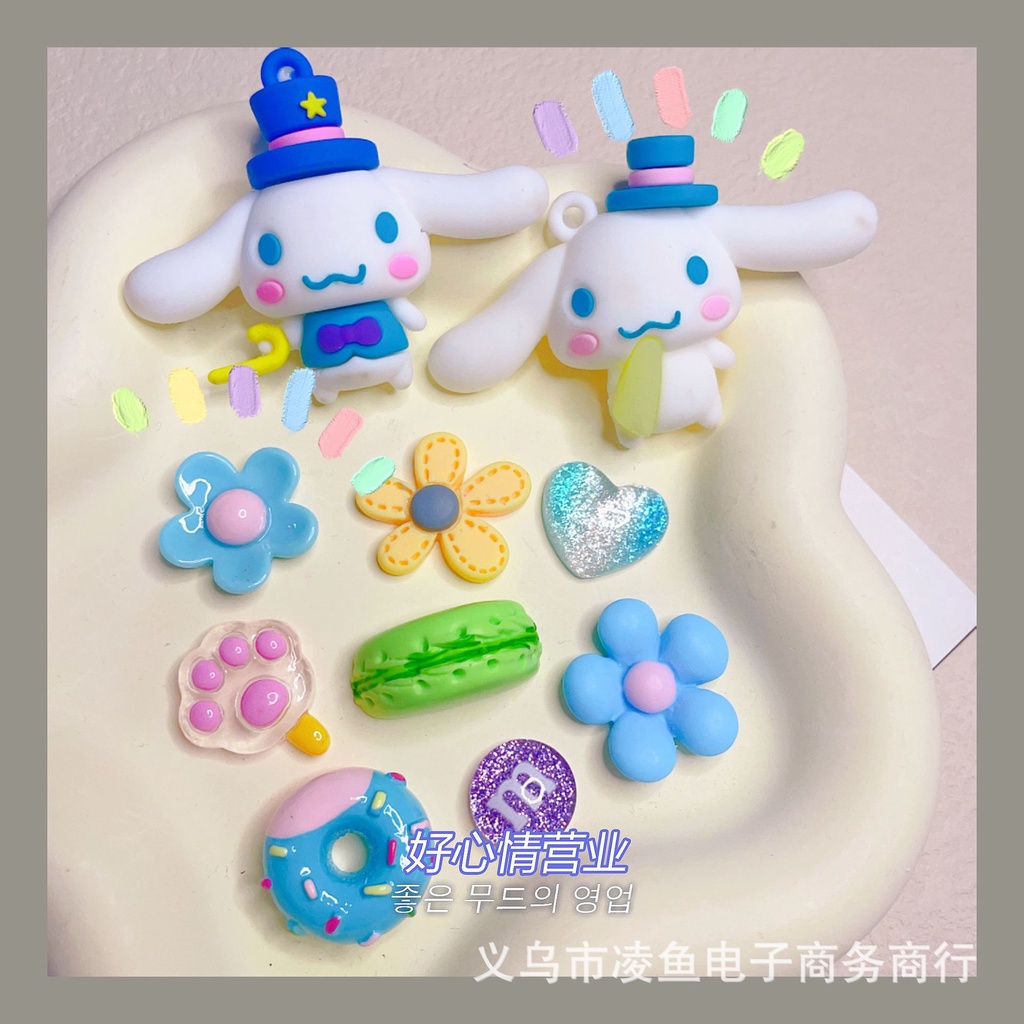Bộ 10 Sticker Charm Cinnamoroll Siêu Xịn Đính Dép Croc