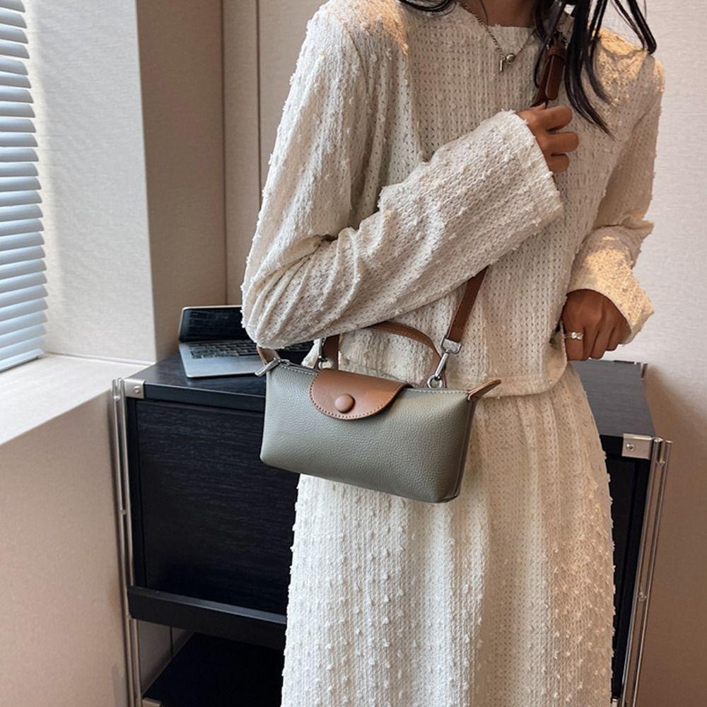 Túi Đeo Chéo Hình Vuông Nhỏ Màu Trơn Thời Trang Cho Nữ