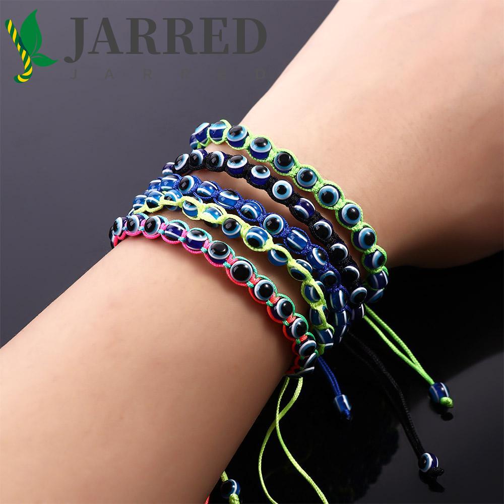 Vòng Tay Dây Bện Phối Hạt Hình Mắt Quỷ Phong Cách Bohemian Thời Trang Cho Nữ