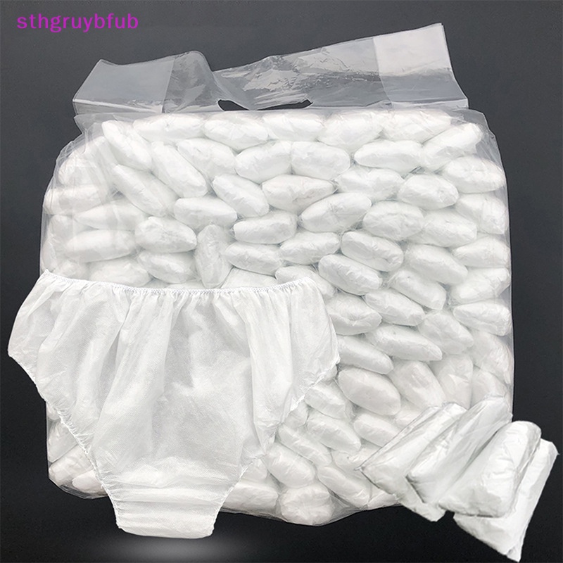 Set 10 Quần Lót Vải Dệt Hai Lớp Màu Trắng Dùng Một Lần Cho Nam Và Nữ