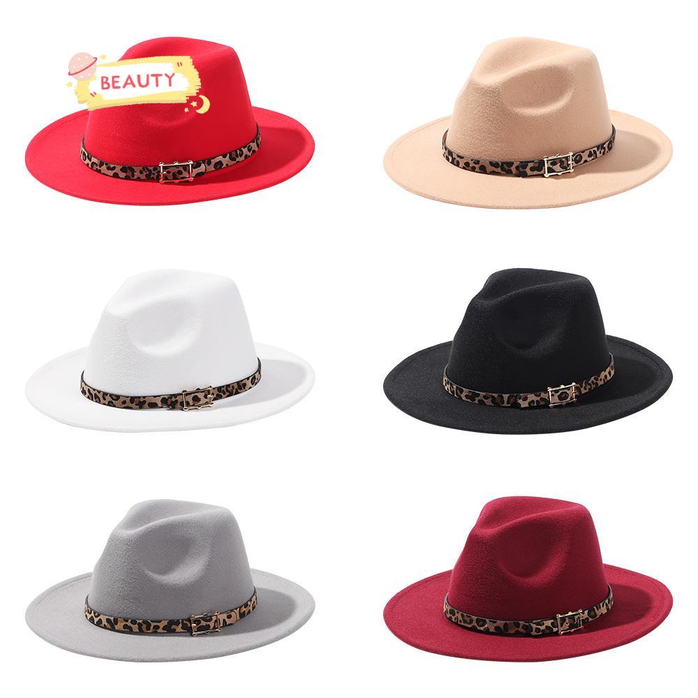 Mũ Rộng Vành Họa Tiết Da Báo Thời Trang Cho Nữ