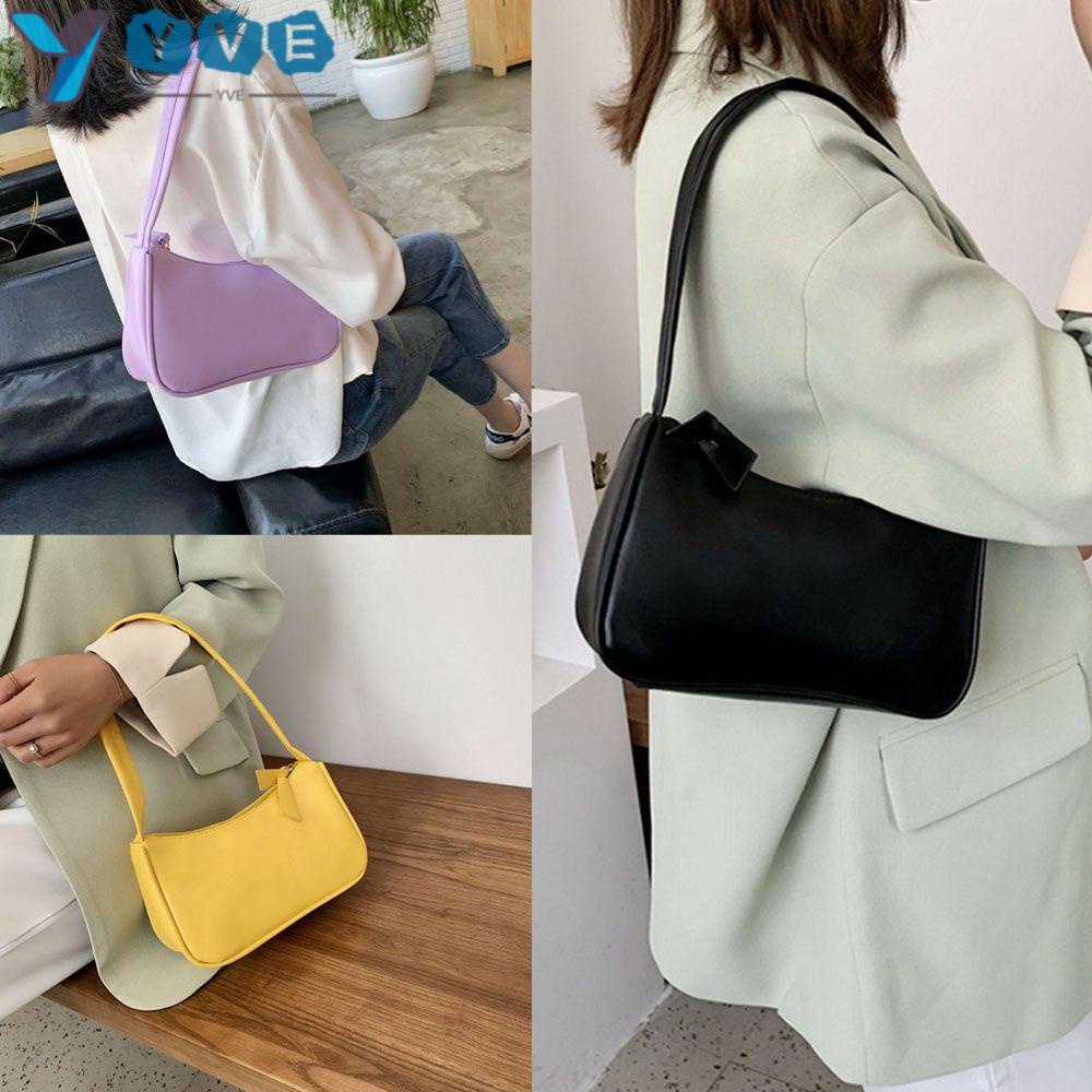 YVE Túi Đeo Chéo Mini Có Khóa Kéo Theo Phong Cách Retro