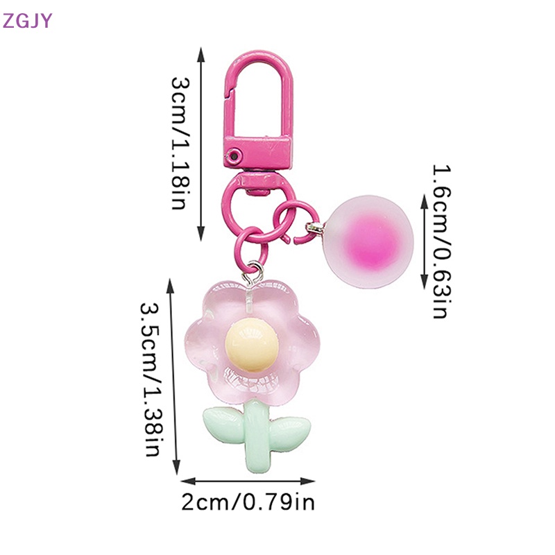 Móc Khóa Hình Hoa ZGJY Ngọt Ngào Sáng Tạo Nhiều Màu Sắc Dành Cho Nữ Mới