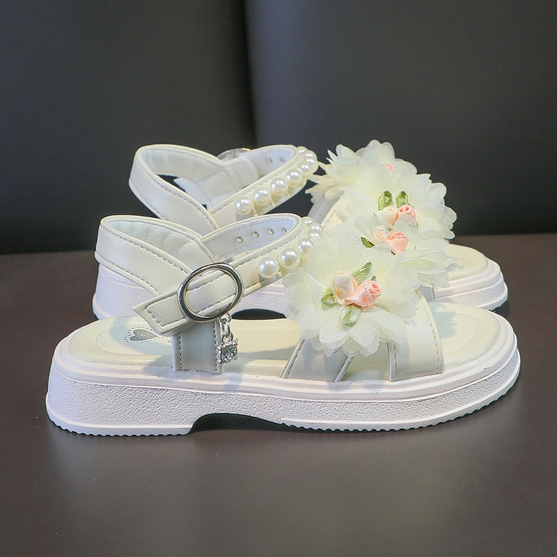 Xăng đan Đế Mềm Đính Hoa Phong Cách Hàn Quốc Cho Bé Gái