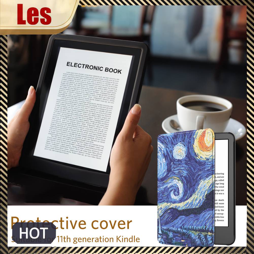 Bao Da Máy Tính Bảng PU In Hình Vẽ Cho Amazon All-new Kindle 2022