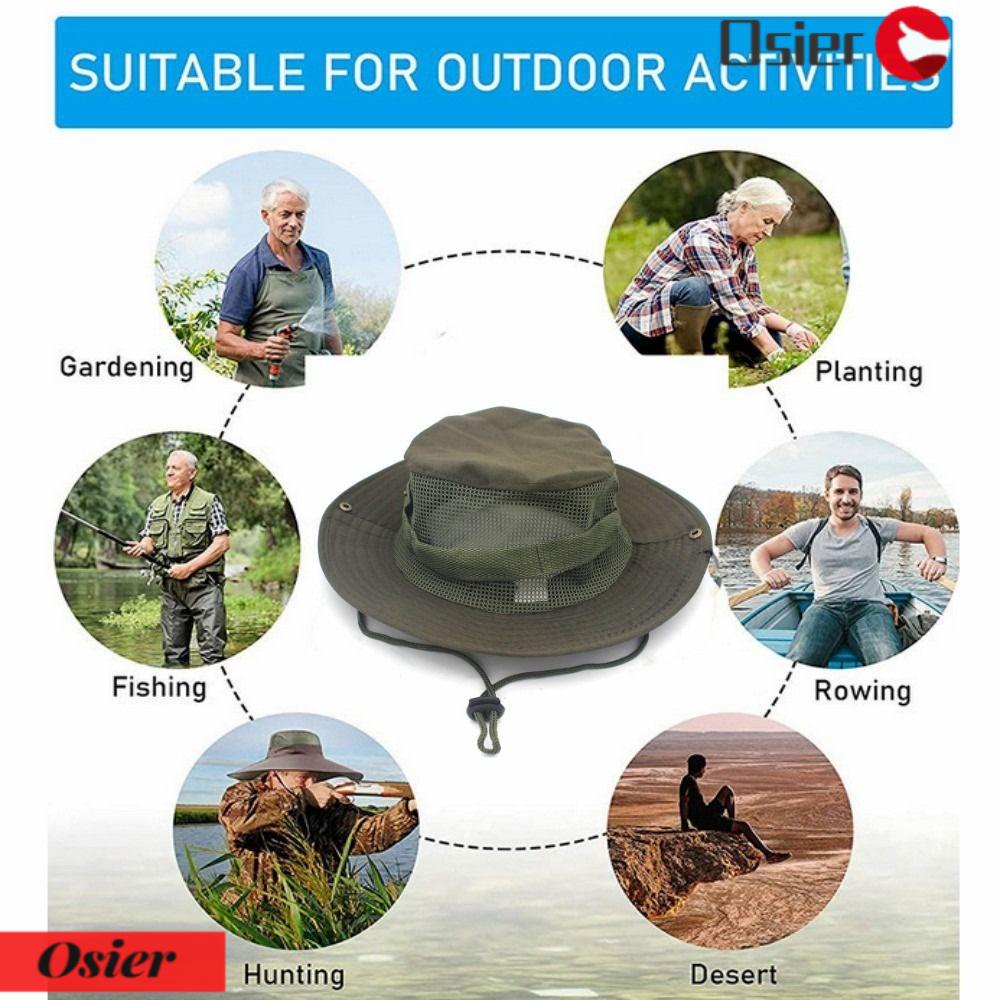 OSIER1 Mũ Rộng Vành Chống Nắng Tia UV Bằng Vải Cotton Hiệu OSIER1 Dùng Khi Câu Cá