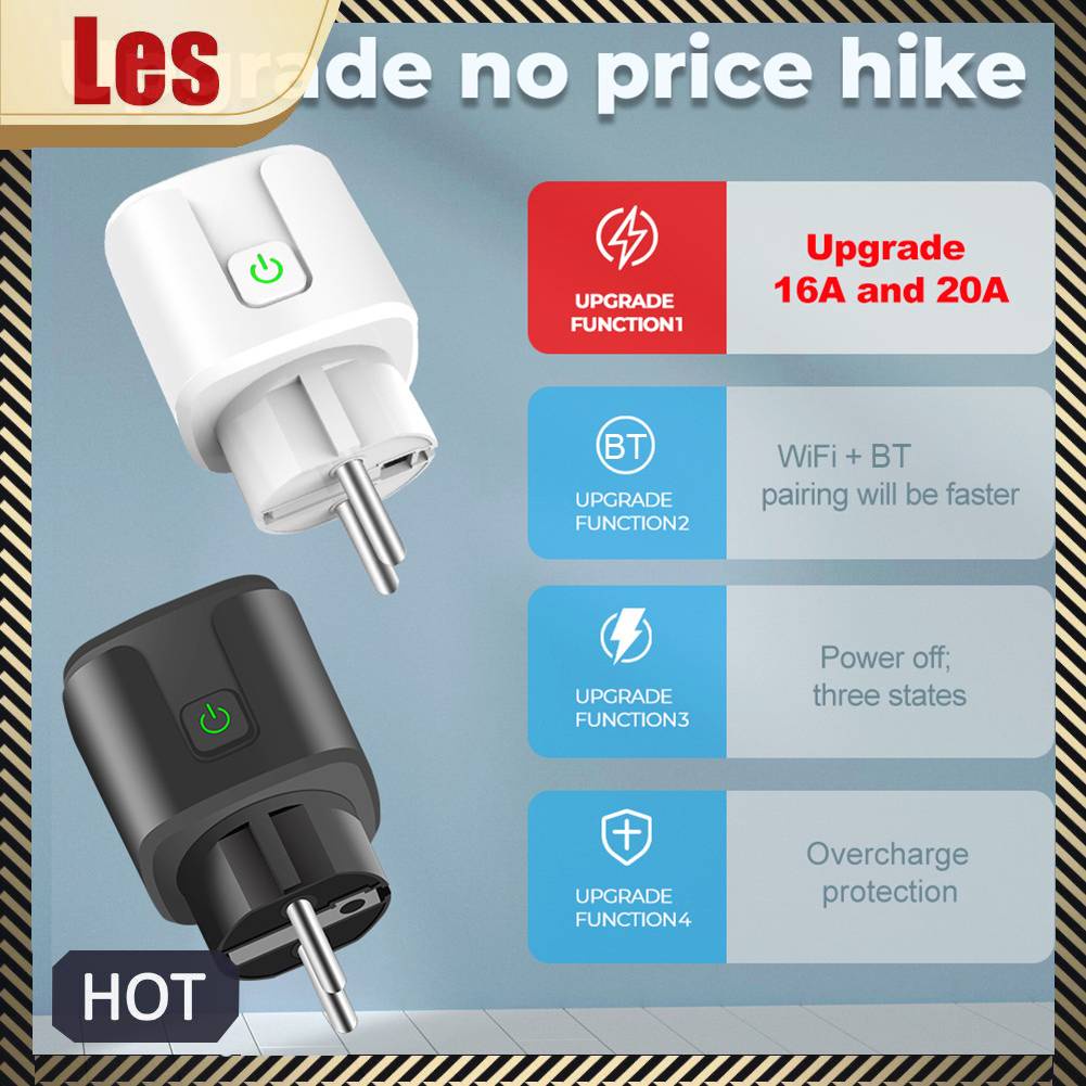 Ổ Cắm Thông Minh Điều Khiển Bằng Giọng Nói Kết Nối WiFi Chuẩn EU