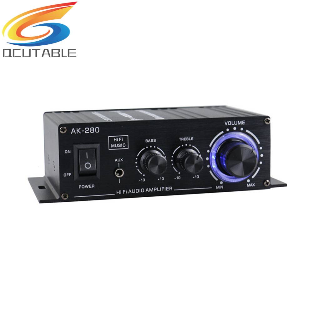 Bộ Khuếch Đại Âm Thanh Kỹ Thuật Số AK-280 40W + 40W 12V 2 Kênh Chuyên Dụng