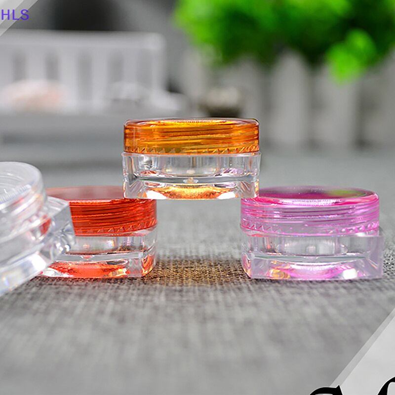 Set 10 Hộp Nhựa Rỗng Mini Đựng Mỹ Phẩm / Kem / Sữa Dưỡng Tiện Dụng