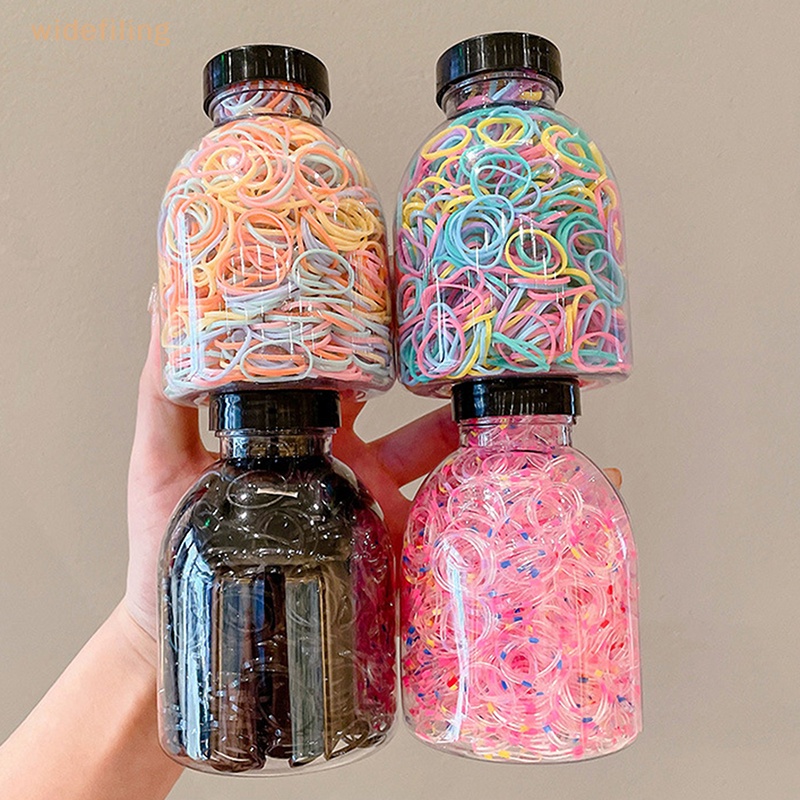 Bộ 1000 Dây Thun Buộc Tóc Nhiều Màu Sắc Dùng Một Lần Dành Cho Bé Gái