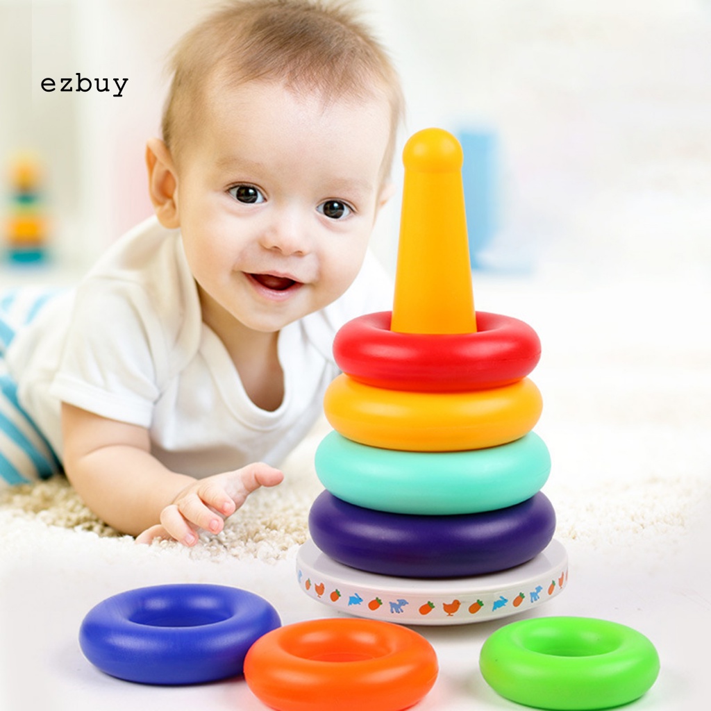 1 Bộ Đồ Chơi Vòng Tròn Màu Cầu Vồng Dành Cho Trẻ Mẫu Giáo