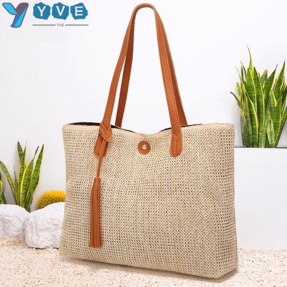 YVE Túi Xách Đan Mây Thời Trang Đi Biển Mùa Hè Cho Nữ