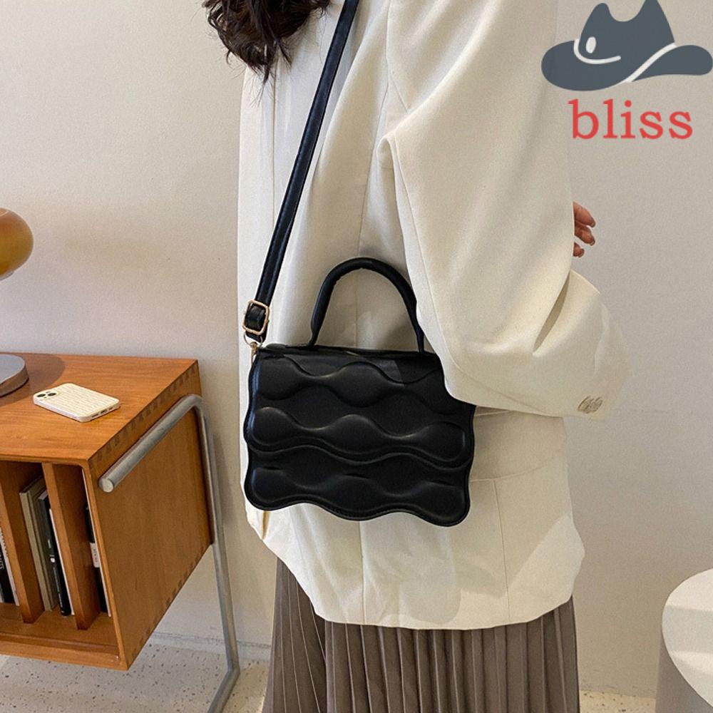 Túi Đeo Chéo Vai Bằng Da PU Xếp Ly Sức Chứa Lớn Dành Cho Nữ