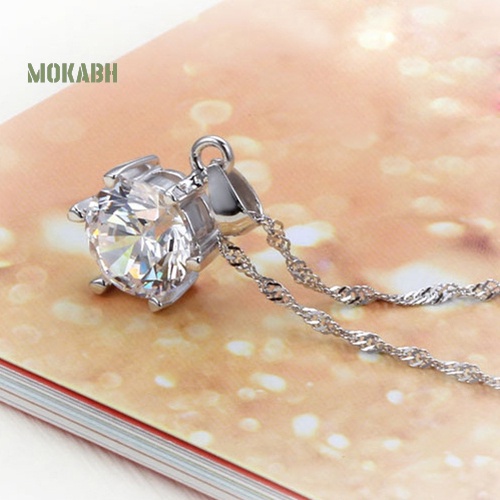 [Mok Abh] Set Vòng cổ Và Bông Tai Đính Đá Zircon