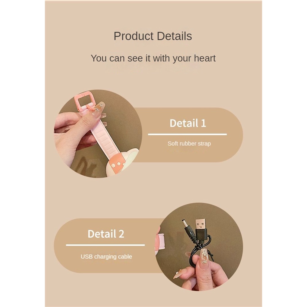 ⚡CÒN HÀNG⚡Quạt Xem Ngoài Trời Mùa Hè Trẻ Em Di Động Sạc USB Quạt Đeo Tay Mini Hoạt Hình Dễ Thương Đồng Hồ Pochacco Quạt Điện