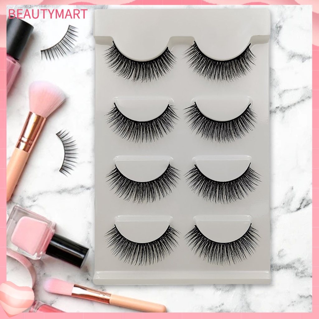 1 Hộp Lông Mi Giả 3D Tự Nhiên Thân Thiện Với Môi Trường Chống Thấm Nước Dành Cho Nữ