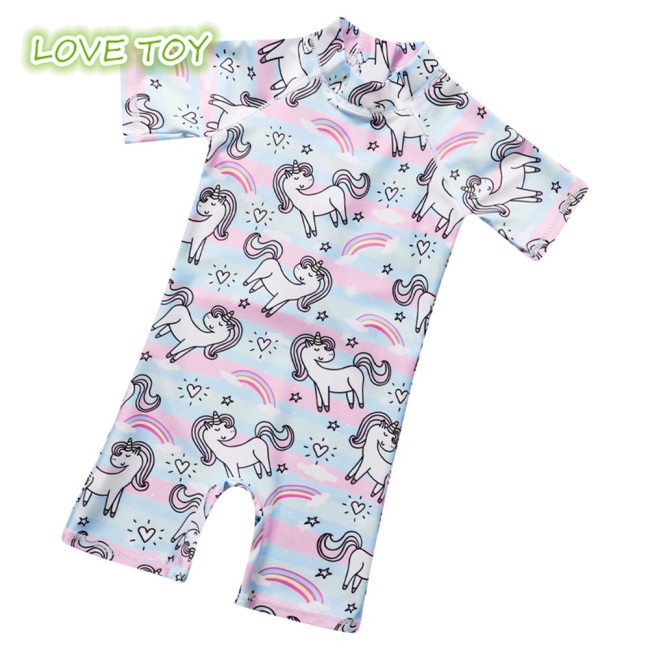 Bộ Đồ Bơi Chống Nắng In Họa Tiết Hoạt Hình Dễ Thương Cho Bé Gái Từ 1-6 Tuổi