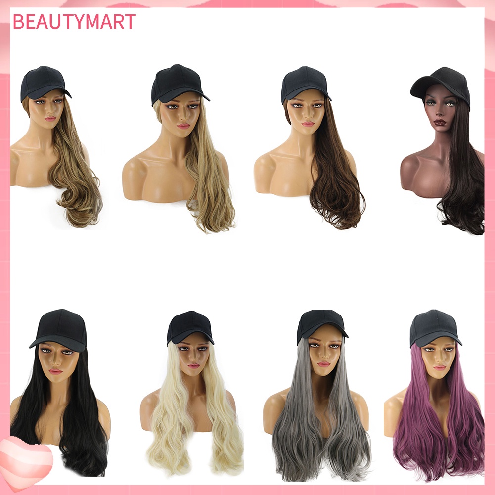 Tóc Giả Dài Xoăn Có Mũ Bằng Sợi Tổng Hợp Dành Cho Nữ