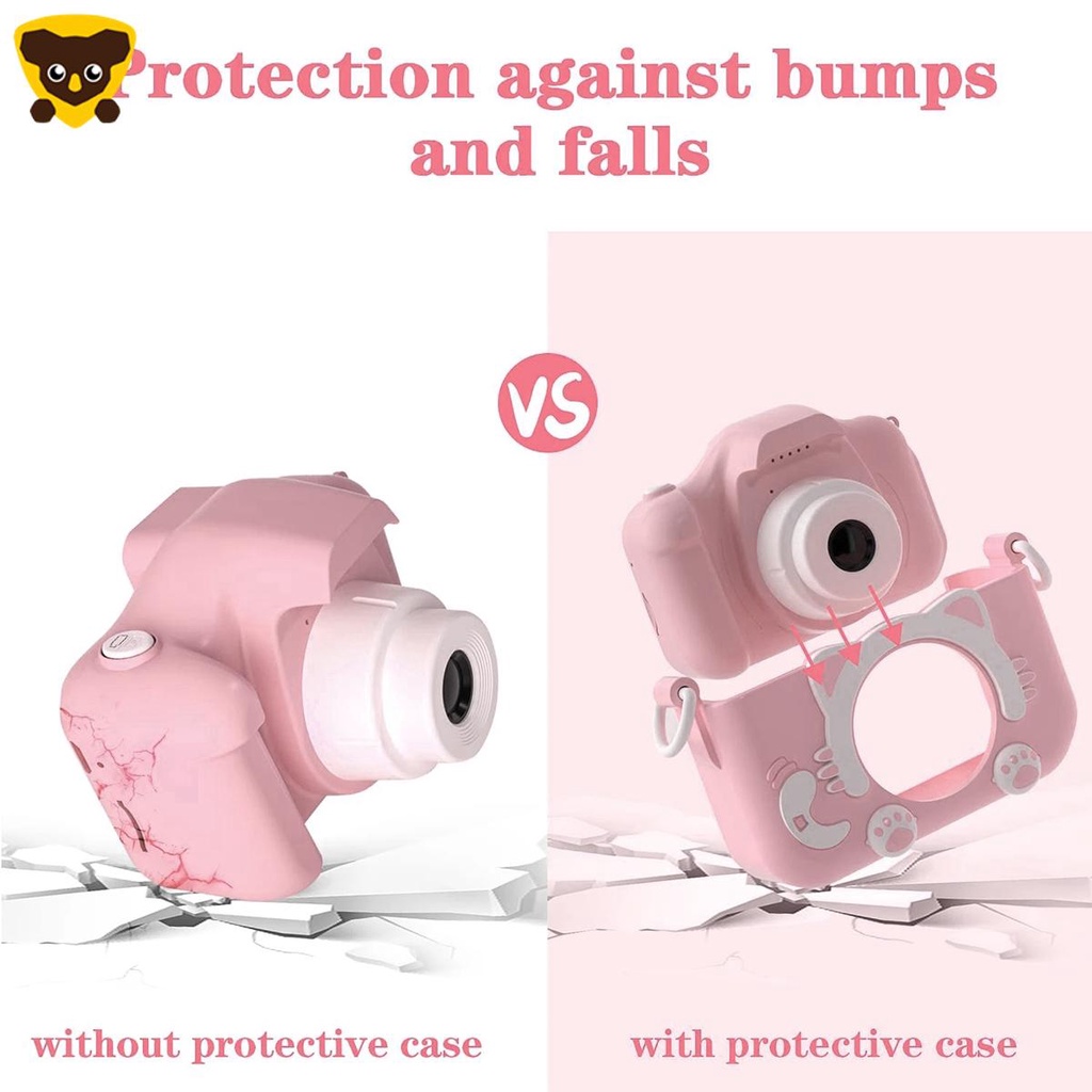 Camera Đồ Chơi Cho Trẻ Em Có Thể Sạc Lại Bằng Pin 400mAh Màn Hình LCD 2 Inch SHOPCYC3040