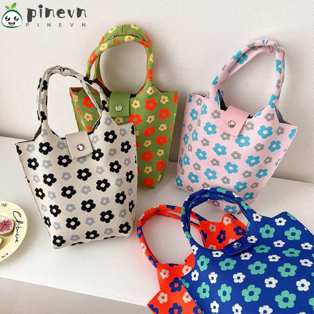 PINEVN Túi Xách Đan Len Thời Trang Dành Cho Nữ